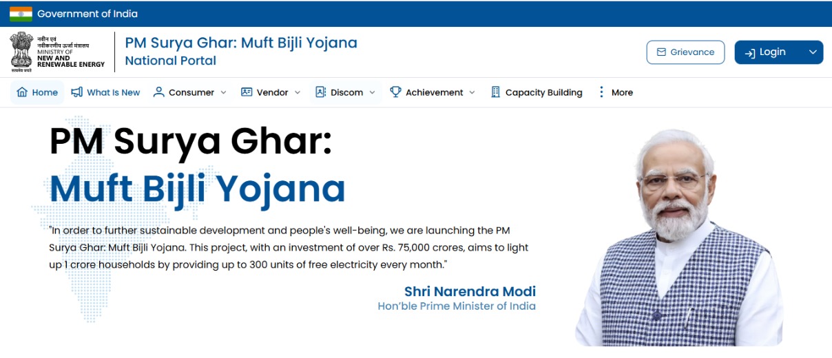Free Solar Panel Yojana Offical Website