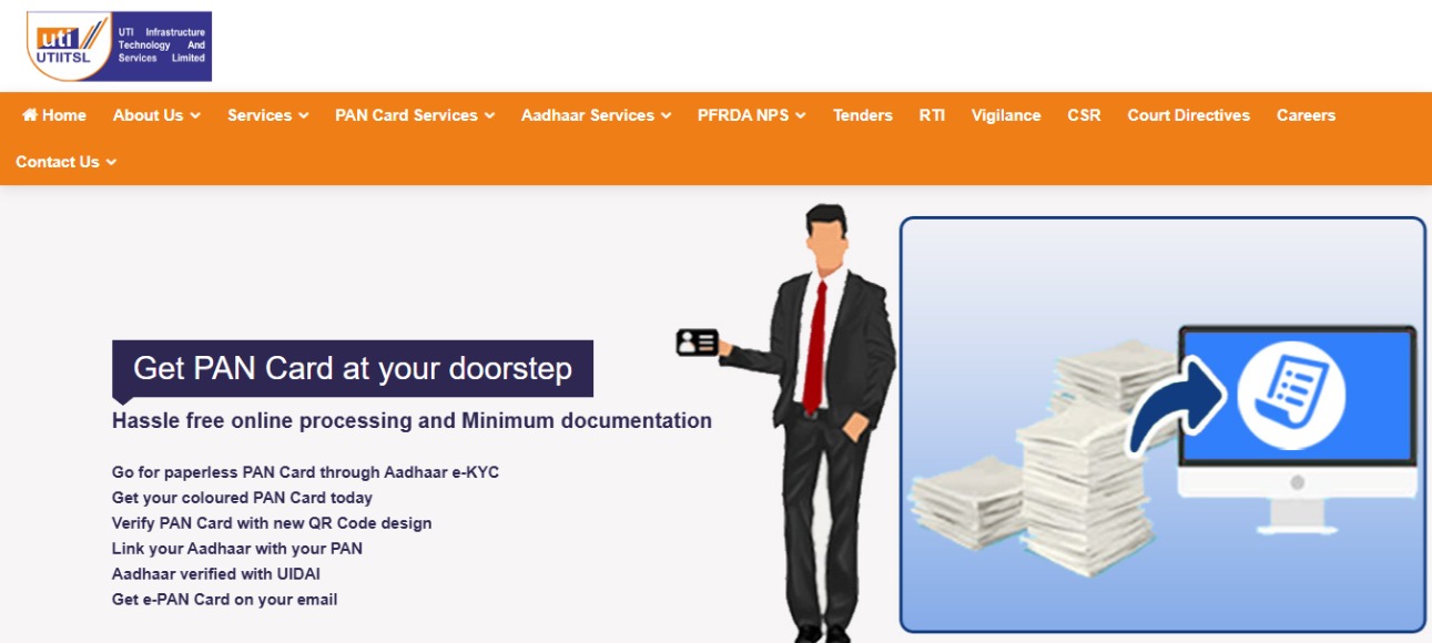 PAN Card Correction Offical Website