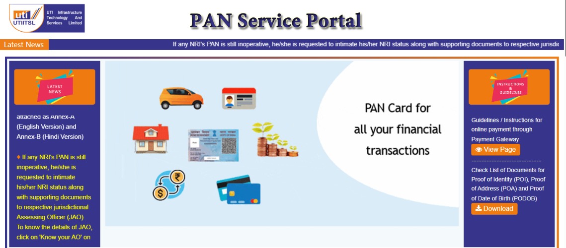 PAN Card Correction Online 2025