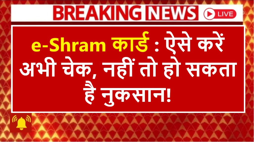 e shram Card Payments Update